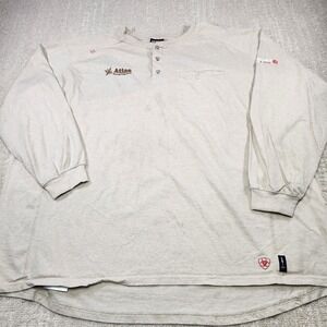 Ariat FR Shirt Men 4XL Knits Work Henley Tan Fire Resistant Long Sleeve Welder